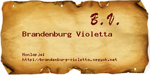 Brandenburg Violetta névjegykártya